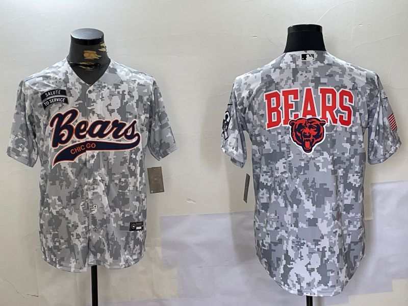 Men Chicago Bears Blank Nike Arctic Camo 2024 Salute to Service Limited NFL Jersey style 3->chicago bears->NFL Jersey